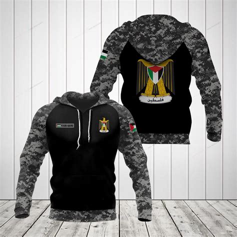 Custom Name Palestine Coat Of Arms Camo Shirts - Rig Rocket