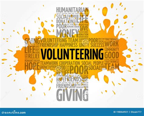 Volunteering Word Cloud Collage Stock Illustration Illustration Of