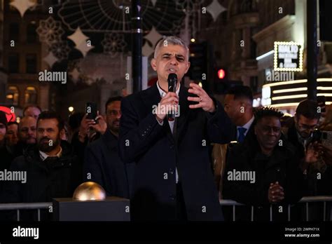 London Uk Th March London S Mayor Sadiq Khan Switches On The