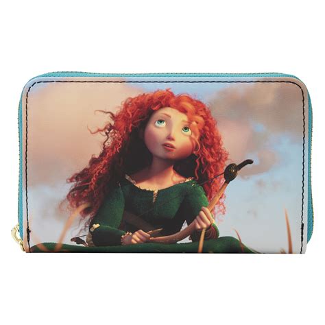 Disney Loungefly Wallet Princess Scene Brave Merida Zip Around Wallet