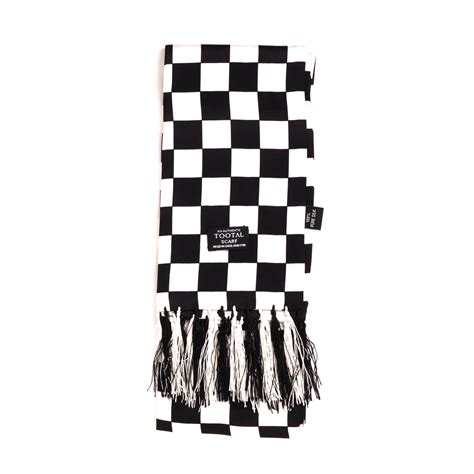 Tootal Vintage Checkered Scarf Black And White Tl9909 416