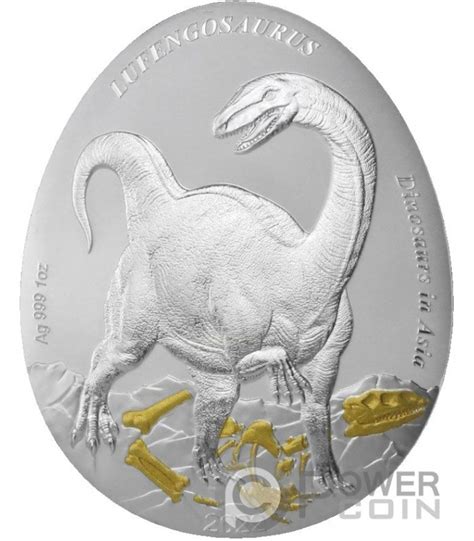 LUFENGOSAURUS Dinosaurs in Asia 1 Oz Silber Münze 2 Samoa 2022