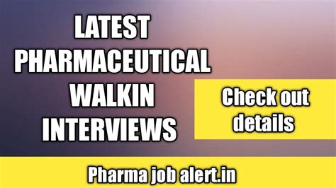 Urgent Walk In Drive Freshers And Experience Bscmscbpharmmpharmiti