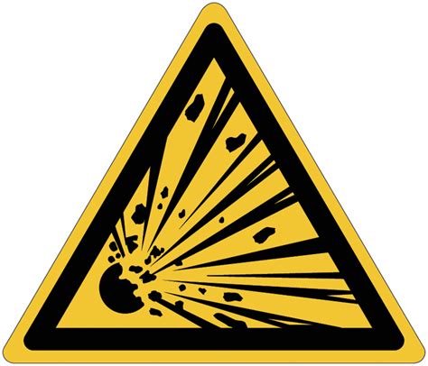 Waarschuwingsborden En Stickers ISO 7010 Explosieve Materialen