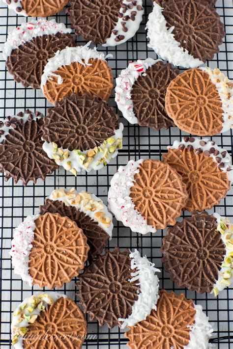 Chocolate Pizzelles Saving Room For Dessert Christmas Cookies Easy