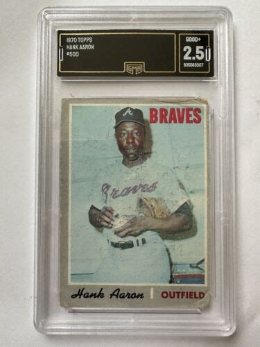 Topps Hank Henry Aaron Atlanta Bravesm Hof Gma G Vg Ebay