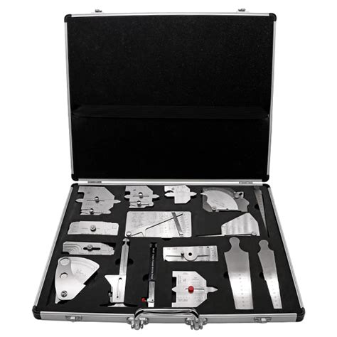 16pcs Welding Gauge Tool Kit With Brief Case Type Taper Gage Hi Lo Test