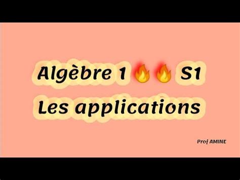 Alg Bre S Exercice Les Applications Youtube