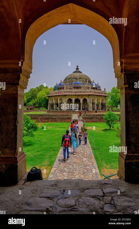 Isa Khans Octagonal Tomb Is Located At The Site Of The Mughal Emperor