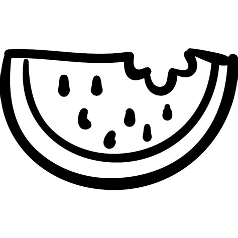 Watermelon Outlined Slice Vector Svg Icon Svg Repo