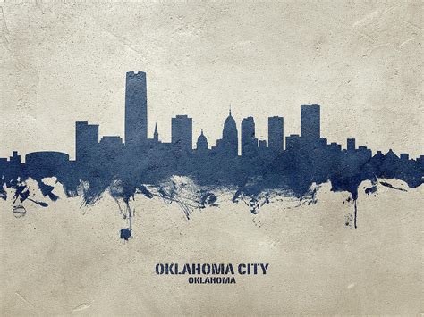 Oklahoma City Skyline Digital Art by Michael Tompsett - Fine Art America