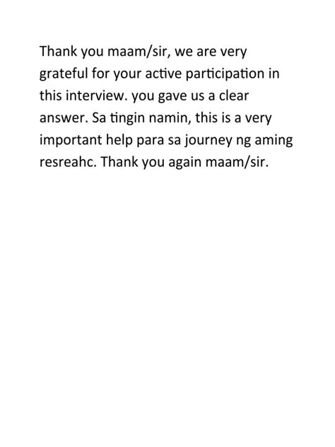 Thank You Maam | PDF