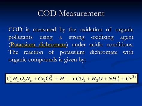 Ppt Chemical Oxygen Demand Cod Powerpoint Presentation Free