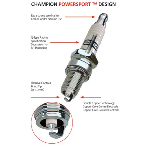 Champion Powersport Spark Plug For Peugeot Elystar Abs Pbs Cc Ebay