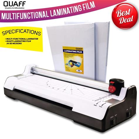 Quaff Cuyi In Mini Laminating Machine Hot Cold Reverse