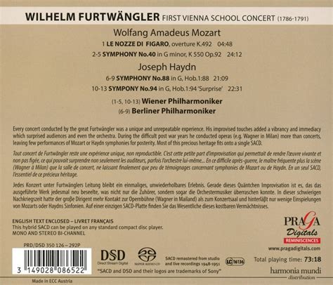 Wilhelm Furtwangler Le Nozze Overture Symphony No Vienna