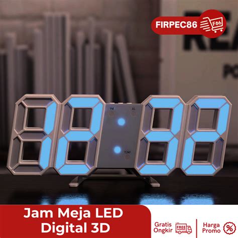 Jual Jam Meja LED Dan Jam Dinding Digital Led 3D Clock Meja Alarm