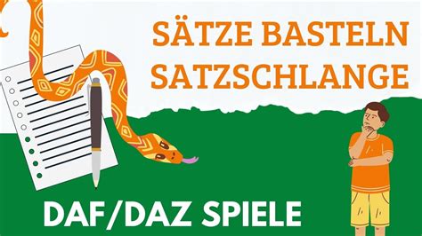 Sätze basteln DaF DaZ Spiele Satzbau spielerisch erlernen