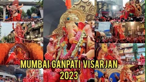 Mumbai Ganpati Visarjan 2023 At Girgaon Chowpatty Mumbai Ganesh