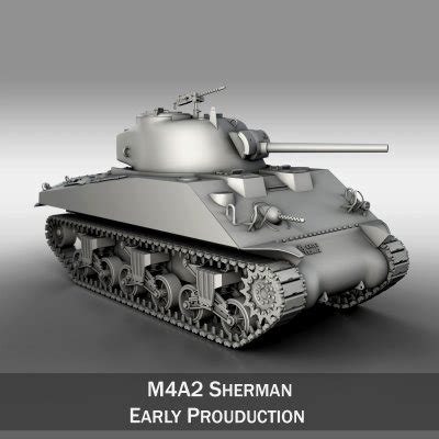 M4A2 Sherman - Medium Tank 3D Model by panaristi