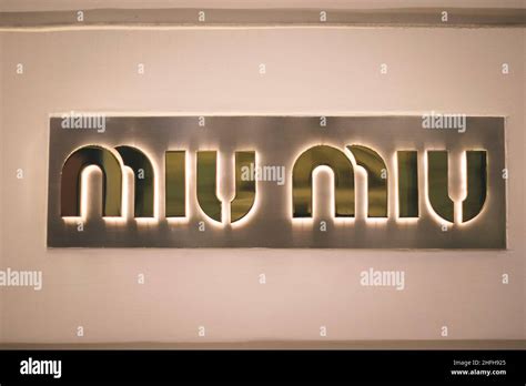 miu miu brand logo sign fashion industry shopping Stock Photo - Alamy