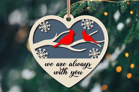 Christmas Cardinal Ornament Laser Cut Graphic By Abstore · Creative Fabrica