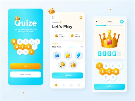 Quize Game Mobile App by Nasyiya Ulfa for Enver Studio on Dribbble