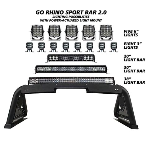 Go Rhino Ps Sport Bar With Power Actuated Retractable Light