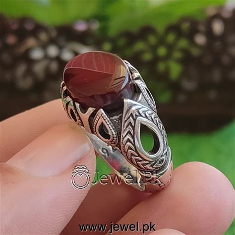 100 Original Yemen Agate Natural Stone 925 Silver Yamni Aqeeq