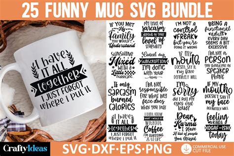 Funny Mug SVG Bundle - So Fontsy