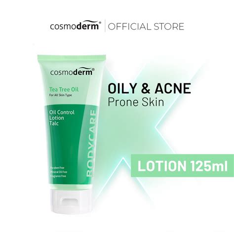 Cosmoderm Tea Tree Oil Oil Control Lotion Talc 125ml Shopee Malaysia