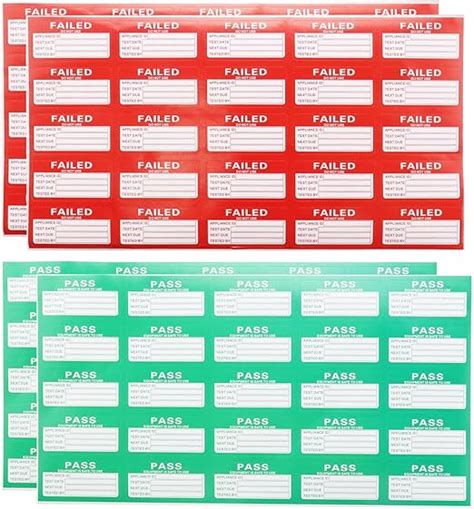 Amazon Lt Easiyl Pcs Pat Testing Sticker Pat Testing Label