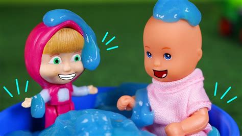 Masha And Bear Toys 🐻 Masha And The Jelly Pool 👶 Youtube