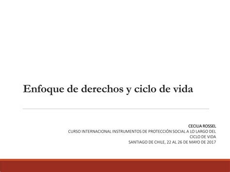 Pdf Enfoque De Derechos Y Ciclo De Vida · ¿qué Es La Perspectiva De Ciclo De Vida