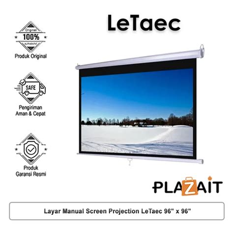 Layar Manual Screen Projection LeTaec 96 X 96 Plaza IT