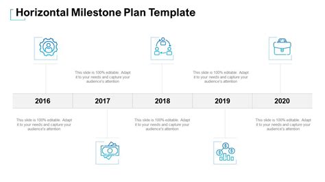 Monthly Milestone Plan Horizontal Milestone Plan Template Ppt Visual