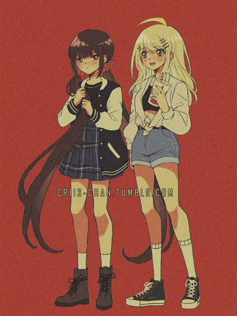 Safebooru 2girls D Ahoge Akamatsu Kaede Alternate Hair Ornament