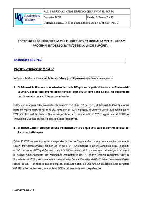 73532 Sol PEC 2 20212 73 INTRODUCCIÓN AL DERECHO DE LA UNIÓN EUROPEA