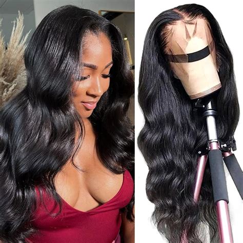 Ragmzze 16 Inch Kinky Curly V Part Wig 18 Inch 13x4 Body Wave Lace Front Wig