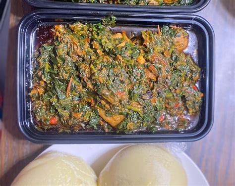 Nigerian Spinach Stew Efo Riro With Any Swallow Of Choice Etsy