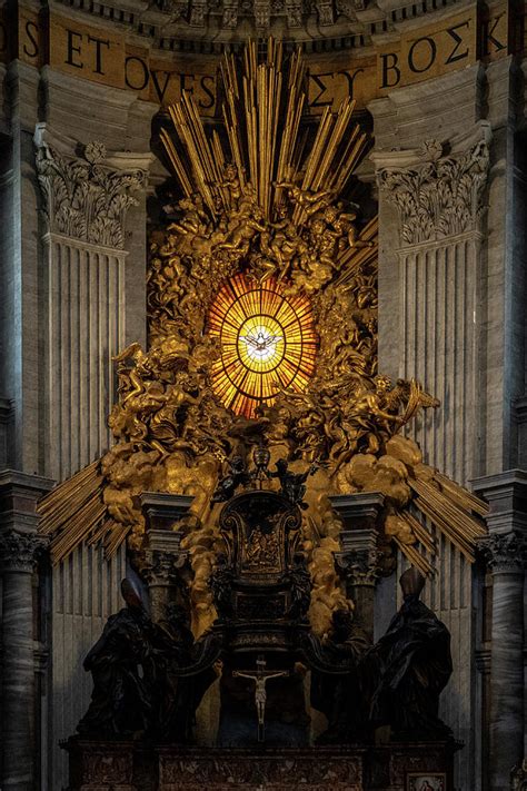 Vatican City, Chair of Saint Peter,St. Peter's Basilica 1 Photograph by ...