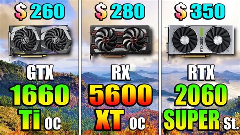 Gtx 1660 Ti Oc Vs Rx 5600 Xt Oc Vs Rtx 2060 Super Stock Youtube