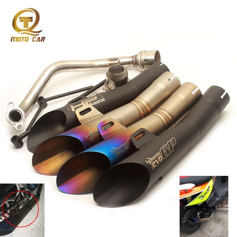 For Full Exhaust Muffler Gy6 125cc 150cc Motorcycle Exhaust Gp Hp R6 Scooters Akrapovic Escape