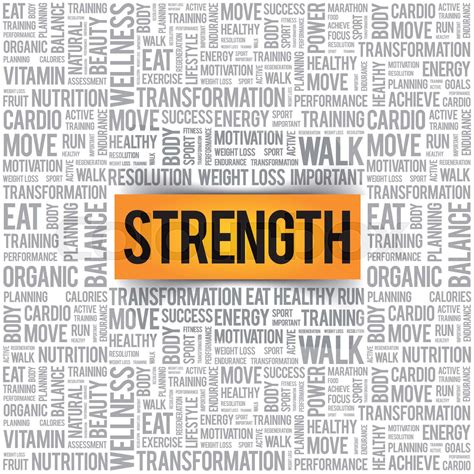 Strength Word Cloud Collage Stock Vector Colourbox