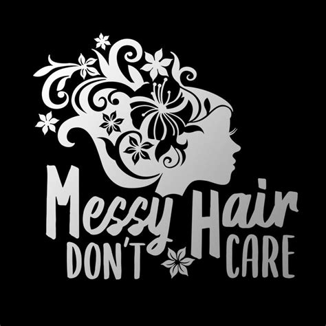 Messy Hair Dont Care Girl Offroad Decal Sticker Etsy