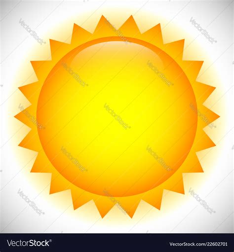 Simple sun clip-art for summer weather nature Vector Image