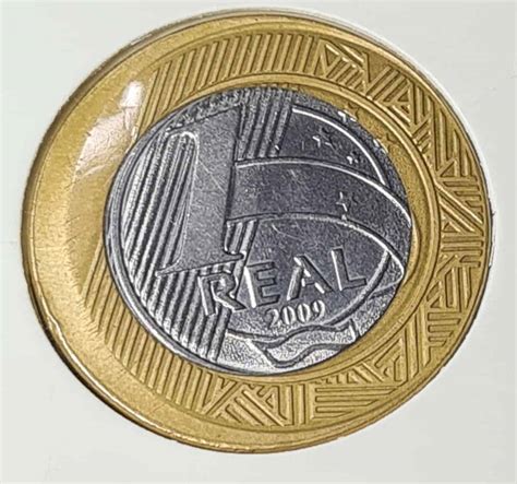 MOEDA DE 1 REAL ANO 2009 EFEITO BONÉ Mundo Numismático