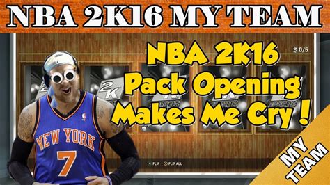 Guy Cries From Nba 2k16 Myteam Pack Opening Nba 2k16 Myteam Youtube