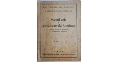 Manual Unic De Istoria Neamului Romanesc Pentru Clasa A IV A Secundara