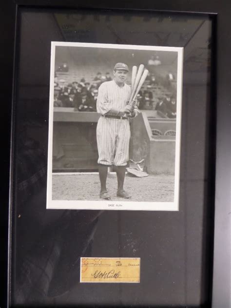 Coach S Corner Babe Ruth Hand Signed Certified X Framed Display